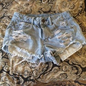 AE distressed shorts